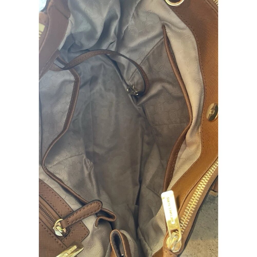 Michael Kors Womens Jet Set Chain Soft Genuine Leather Shoulder Tote Bag - Picture 13 of 16